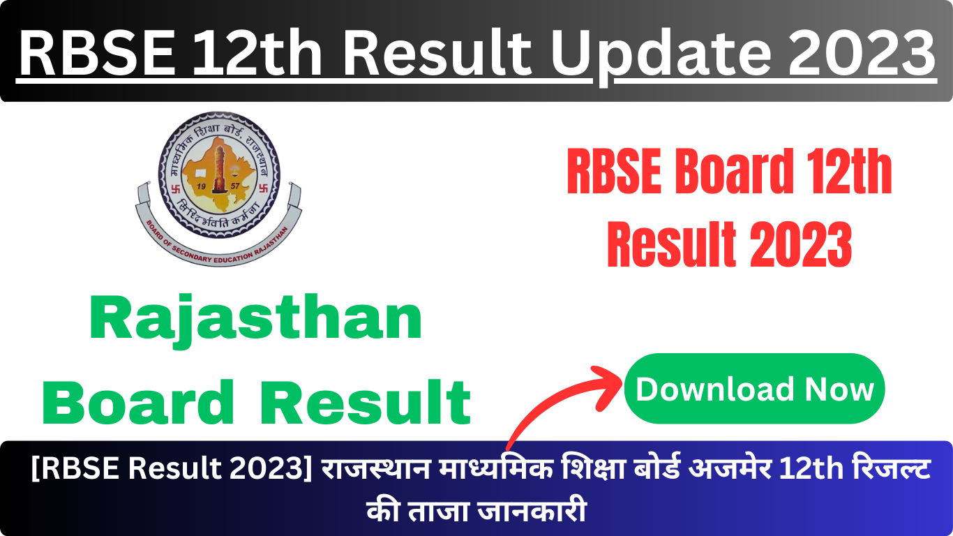 RBSE 12th Result Update 2023 [RBSE Result 2023] राजस्थान माध्यमिक शिक्षा बोर्ड अजमेर 12th रिजल्ट की ताजा जानकारी
